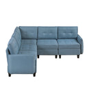 Homelegance 9557BUE*5SC 5 pc Sectional with Storage IMAGE 2