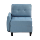 Homelegance 9557BUE*5SCOT 5 pc Sectional with Storage and Ottoman IMAGE 2