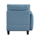 Homelegance 9557BUE*5SCOT 5 pc Sectional with Storage and Ottoman IMAGE 4