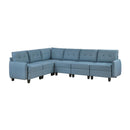 Homelegance 9557BUE*6SC 6 pc Sectional with Storage IMAGE 1