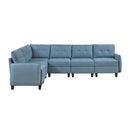 Homelegance 9557BUE*6SC 6 pc Sectional with Storage IMAGE 2