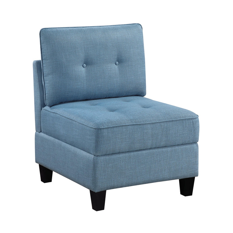 Homelegance 9557BUE*6SCOT 6 pc Sectional with Storage and Ottoman IMAGE 8