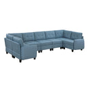 Homelegance 9557BUE*7SC 7 pc Sectional with Storage IMAGE 1