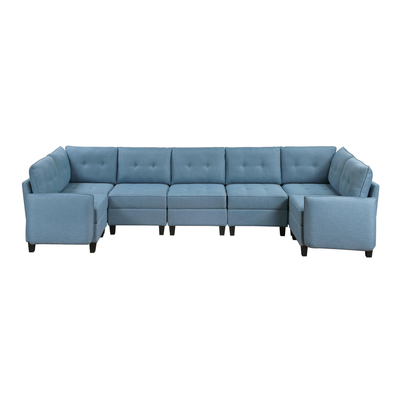 Homelegance 9557BUE*7SC 7 pc Sectional with Storage IMAGE 2