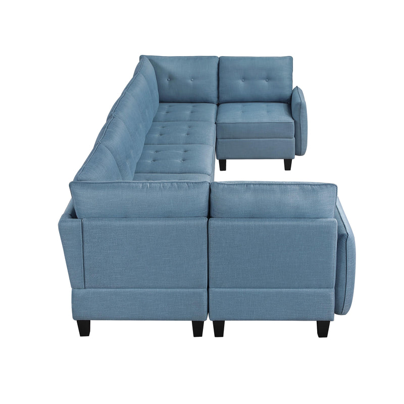 Homelegance 9557BUE*7SC 7 pc Sectional with Storage IMAGE 3
