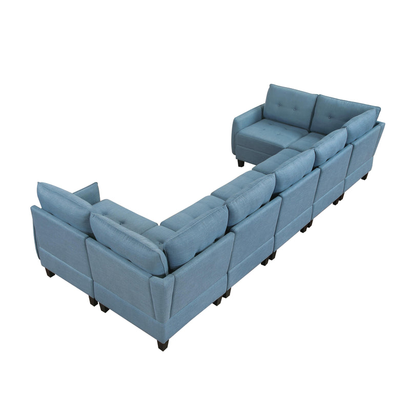 Homelegance 9557BUE*7SC 7 pc Sectional with Storage IMAGE 4