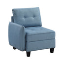 Homelegance 9557BUE*7SC2OT 7 pc Sectional with Storage and Two Ottomans IMAGE 6