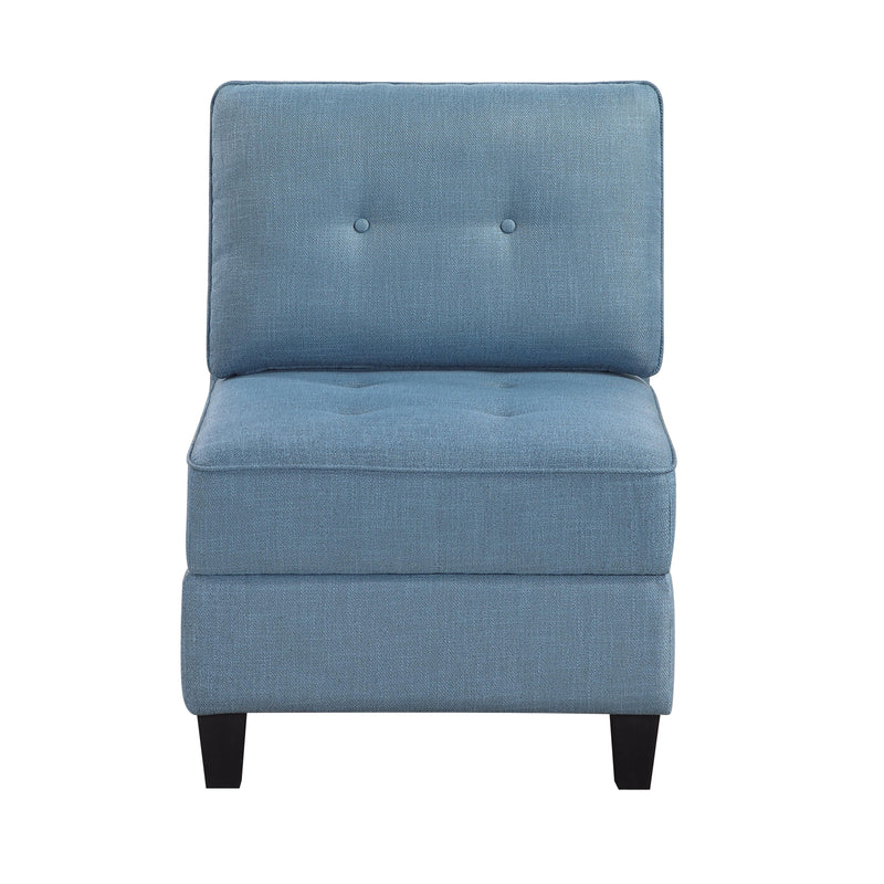 Homelegance 9557BUE*7SC2OT 7 pc Sectional with Storage and Two Ottomans IMAGE 9