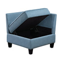 Homelegance 9557BUE*7SCOT 7 pc Sectional with Storage and Ottoman IMAGE 13