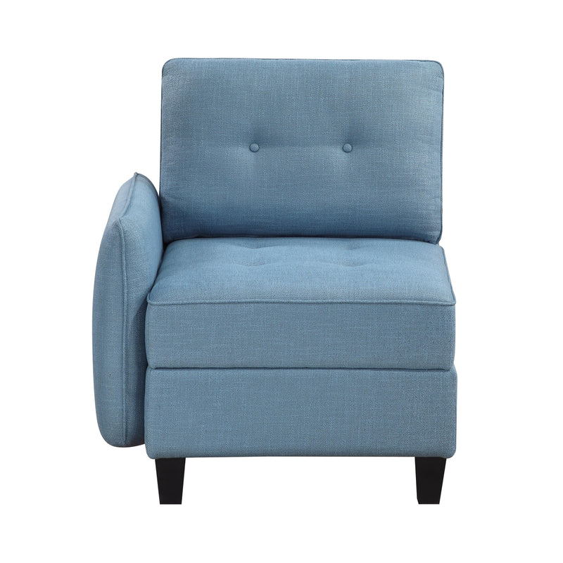 Homelegance 9557BUE*8SCOT 8 pc Sectional with Storage and Ottoman IMAGE 2