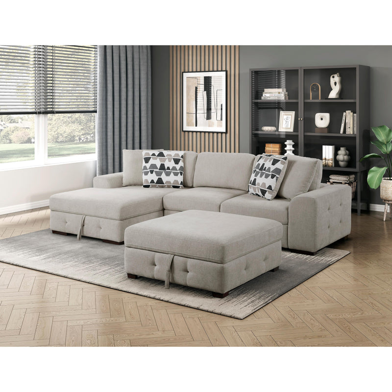 Homelegance Raife 9624TP*3LC2R 3 pc Sectional with Left Chaise and Ottoman IMAGE 14
