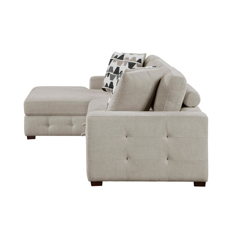 Homelegance Raife 9624TP*3LC2R 3 pc Sectional with Left Chaise and Ottoman IMAGE 6