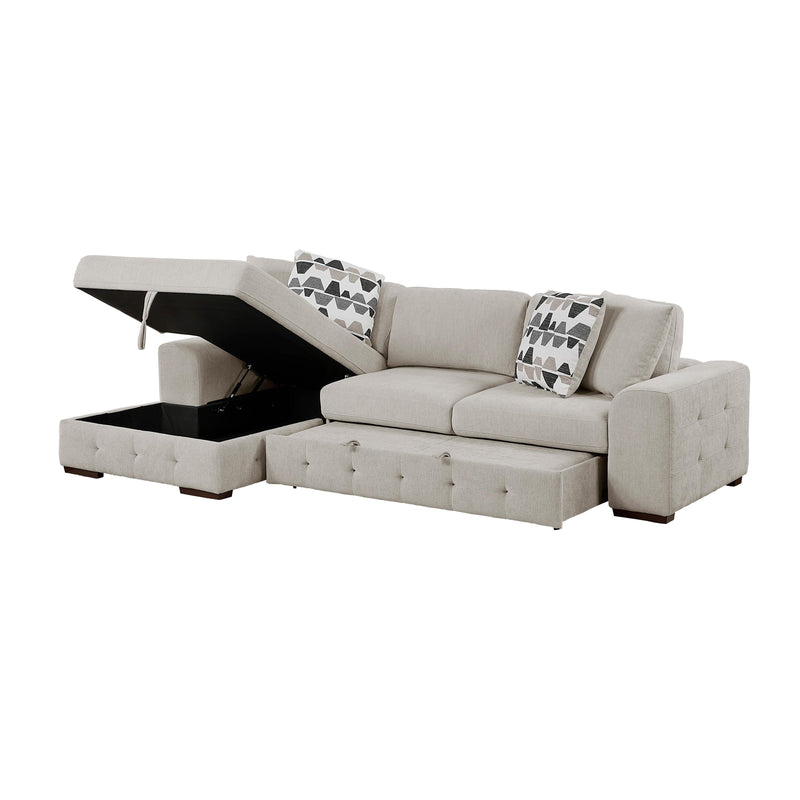 Homelegance Raife 9624TP*3LC2R 3 pc Sectional with Left Chaise and Ottoman IMAGE 8
