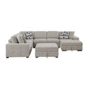 Homelegance Raife 9624TP*52LRC 5 pc Sectional with Right Chaise and Storage Ottoman IMAGE 2