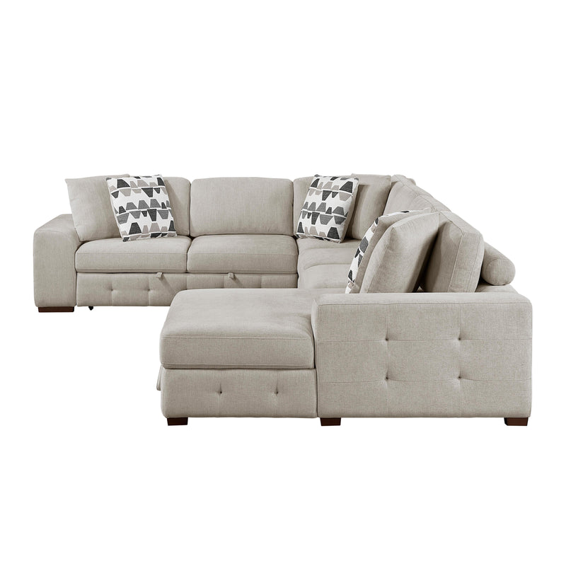 Homelegance Raife 9624TP*52LRC 5 pc Sectional with Right Chaise and Storage Ottoman IMAGE 5