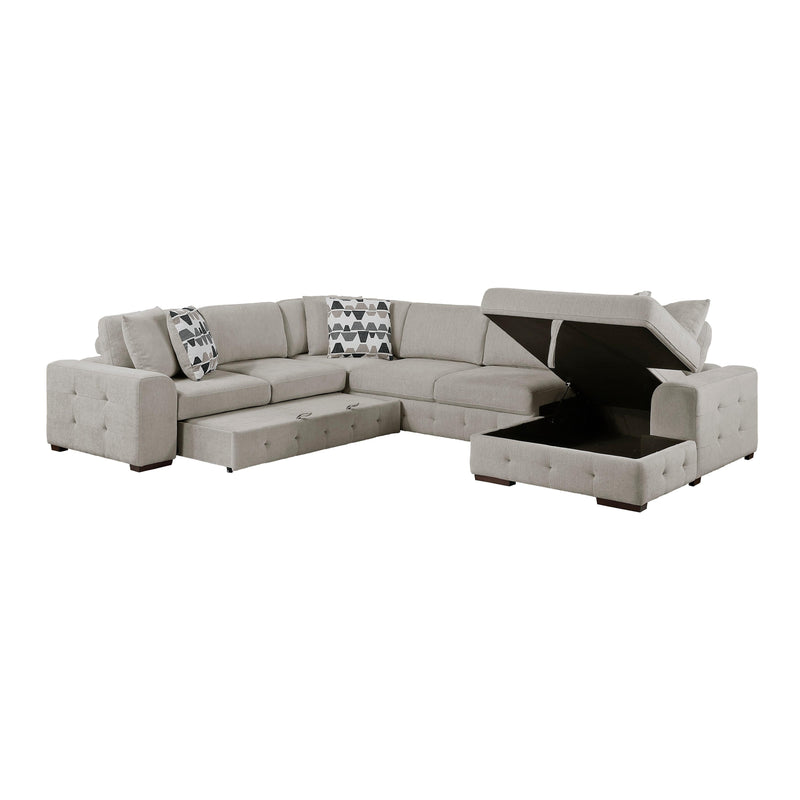 Homelegance Raife 9624TP*52LRC 5 pc Sectional with Right Chaise and Storage Ottoman IMAGE 7