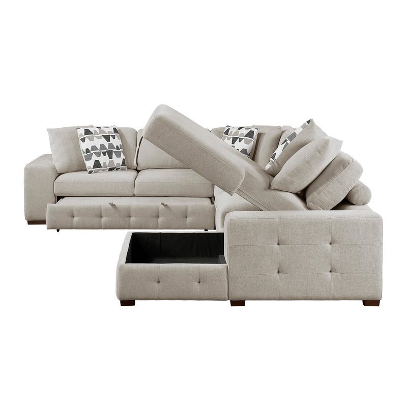Homelegance Raife 9624TP*52LRC 5 pc Sectional with Right Chaise and Storage Ottoman IMAGE 8