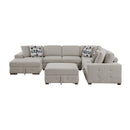 Homelegance Raife 9624TP*5LC2R 5 pc Sectional with Left Chaise and Storage Ottoman IMAGE 2