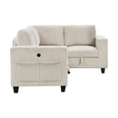 Homelegance 9650NBE*4SC 4 pc Sectional with Storage, Storage Pouches and Charging Ports IMAGE 3