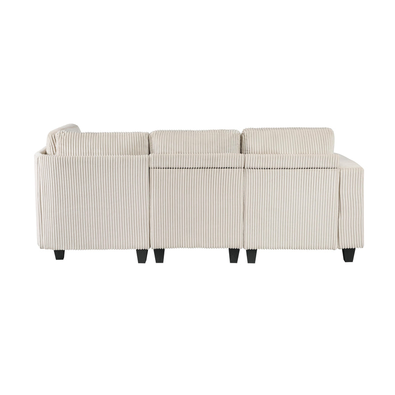 Homelegance 9650NBE*4SC 4 pc Sectional with Storage, Storage Pouches and Charging Ports IMAGE 4