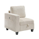 Homelegance 9650NBE*4SC 4 pc Sectional with Storage, Storage Pouches and Charging Ports IMAGE 5