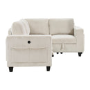 Homelegance 9650NBE*5SC 5 pc Sectional with Storage, Storage Pouches and Charging Ports IMAGE 2