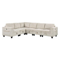Homelegance 9650NBE*6SC 6 pc Sectional with Storage, Storage Pouches and Charging Ports IMAGE 1
