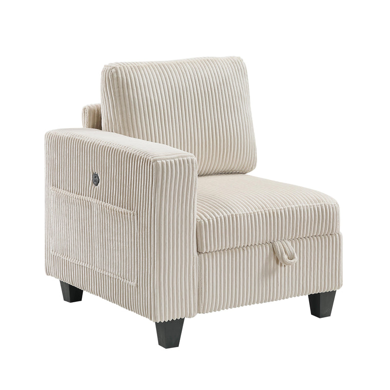 Homelegance 9650NBE*6SC 6 pc Sectional with Storage, Storage Pouches and Charging Ports IMAGE 5