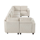 Homelegance 9650NBE*8SC 8 pc Sectional with Storage, Storage Pouches and Charging Ports IMAGE 3