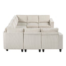Homelegance 9650NBE*8SC 8 pc Sectional with Storage, Storage Pouches and Charging Ports IMAGE 4