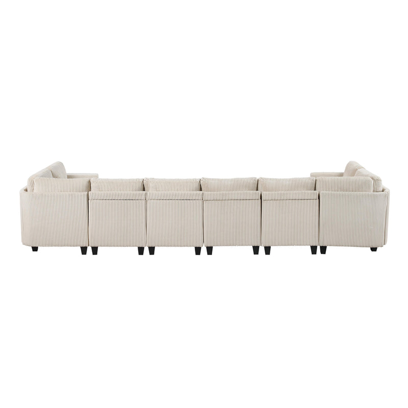 Homelegance 9650NBE*8SC 8 pc Sectional with Storage, Storage Pouches and Charging Ports IMAGE 5