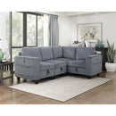Homelegance 9650NDG*4SC 4 pc Sectional with Storage, Storage Pouches and Charging Ports IMAGE 16