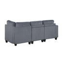 Homelegance 9650NDG*4SC 4 pc Sectional with Storage, Storage Pouches and Charging Ports IMAGE 4