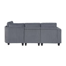 Homelegance 9650NDG*4SC 4 pc Sectional with Storage, Storage Pouches and Charging Ports IMAGE 5
