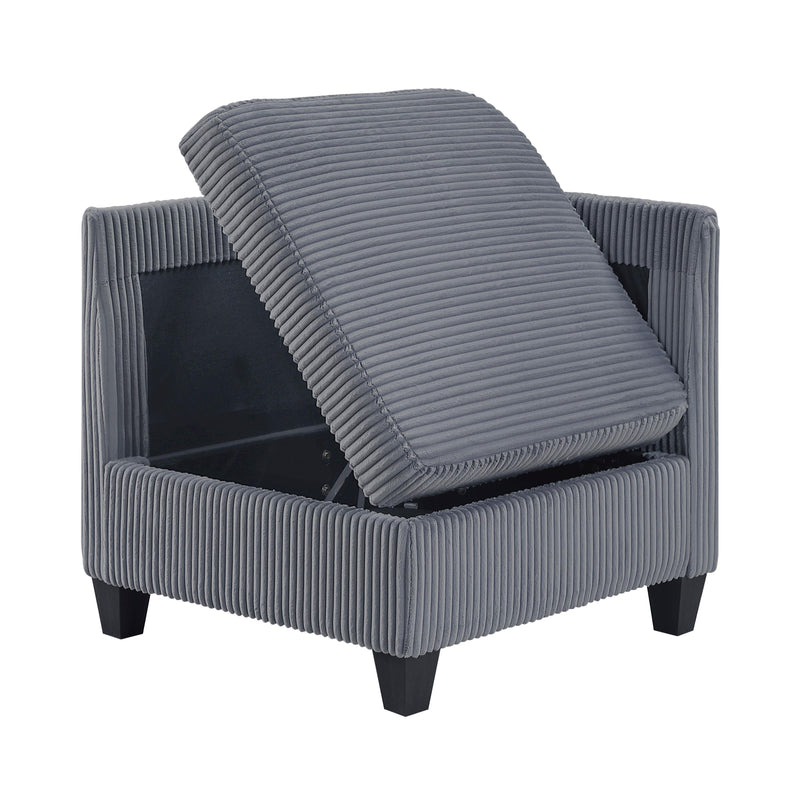 Homelegance 9650NDG*5SC 5 pc Sectional with Storage, Storage Pouches and Charging Ports IMAGE 12