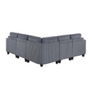 Homelegance 9650NDG*5SC 5 pc Sectional with Storage, Storage Pouches and Charging Ports IMAGE 3