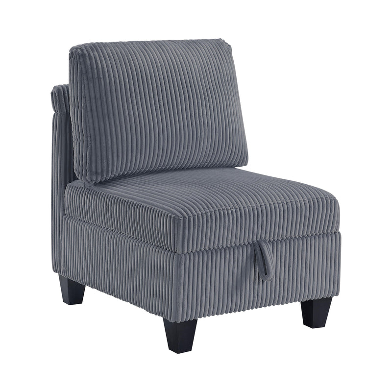 Homelegance 9650NDG*5SC 5 pc Sectional with Storage, Storage Pouches and Charging Ports IMAGE 8