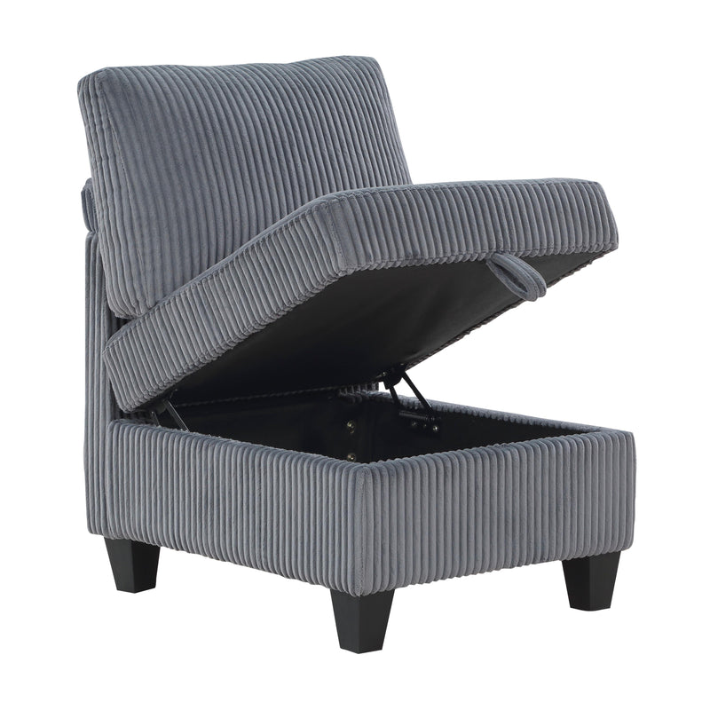 Homelegance 9650NDG*5SC 5 pc Sectional with Storage, Storage Pouches and Charging Ports IMAGE 9