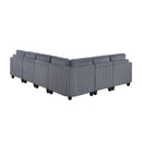 Homelegance 9650NDG*6SC 6 pc Sectional with Storage, Storage Pouches and Charging Ports IMAGE 4