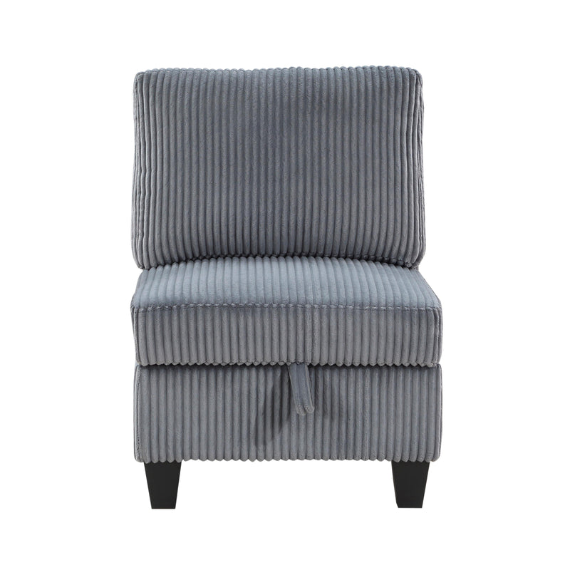 Homelegance 9650NDG*6SC 6 pc Sectional with Storage, Storage Pouches and Charging Ports IMAGE 8