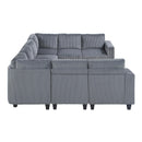 Homelegance 9650NDG*8SC 8 pc Sectional with Storage, Storage Pouches and Charging Ports IMAGE 4