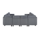 Homelegance 9650NDG*8SC 8 pc Sectional with Storage, Storage Pouches and Charging Ports IMAGE 6