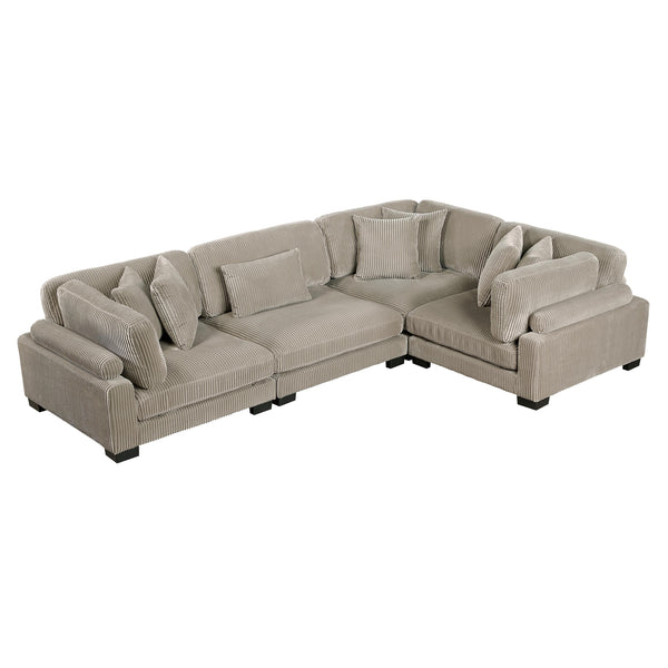Homelegance Traverse 8555GB*3CRAC 4 pc Modular Sectional IMAGE 1