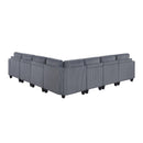 Homelegance 9650NDG*7SC 7 pc Sectional with Storage, Storage Pouches and Charging Ports IMAGE 3