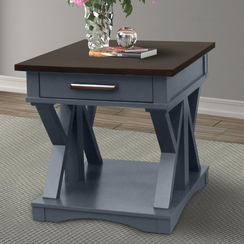 Parker House Furniture Americana Modern AME-3PC-01-02-DEN Denim Cocktail Table with 2 End Tables IMAGE 5