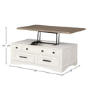 Parker House Furniture Americana Modern AME-3PC-05-06-COT Cotton Lift Top Cocktail Table with 2 Chairside Tables IMAGE 10