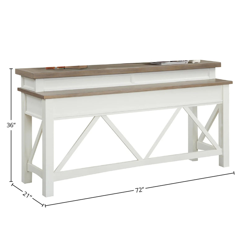 Parker House Furniture Americana Modern AME-4PC-01-02-09-COT Cotton Cocktail Table with 2 End Tables and Console Table IMAGE 11