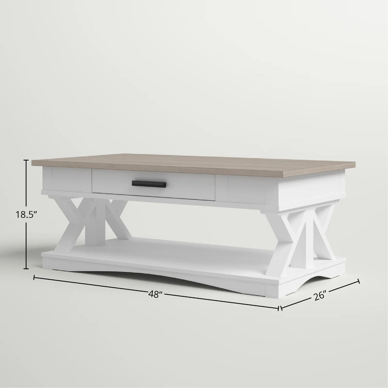 Parker House Furniture Americana Modern AME-4PC-01-02-09-COT Cotton Cocktail Table with 2 End Tables and Console Table IMAGE 9
