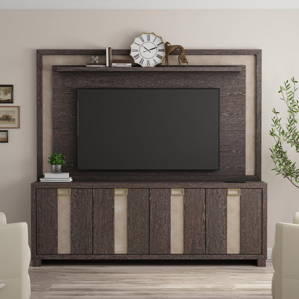 Parker House Furniture Ascent ASC#90-2-DCH 90 in. TV Console with Hutch and Back Panel IMAGE 1