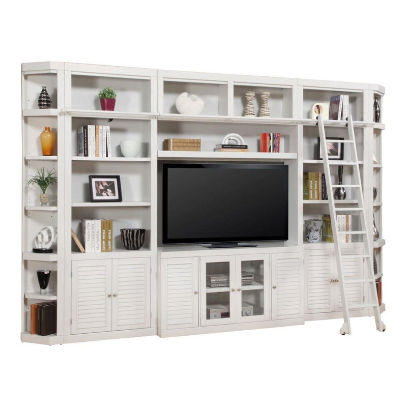 Parker House Furniture Boca BOC-7PC-ENT-RNDWALL 7 pc Entertainment Wall with Corner Bookcases IMAGE 2
